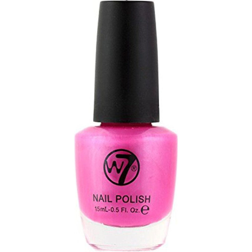 W7 Cosmetics Nail Polish - Purple Fluorescent Shiny Finish Long-Lasting Quick-Drying Vibrant Colour