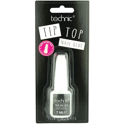 Technic Cosmetics Clear Brush On Nail Glue - Nail Adhesive Professional Nail Care