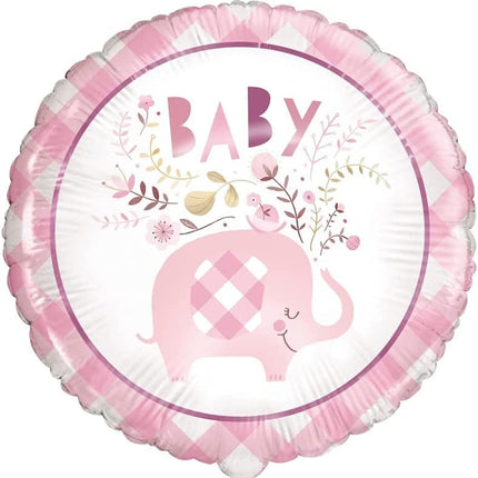 Baby Shower Pink 18" Round Foil Balloon