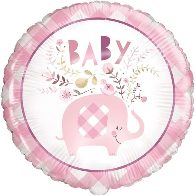 Baby Shower Pink 18" Round Foil Balloon
