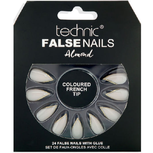 Technic Cosmetics False Nails - Almond Coloured French Tip
