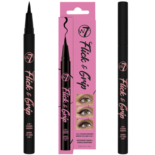 W7 Cosmetics Black Eyeliner - Flick & Grip