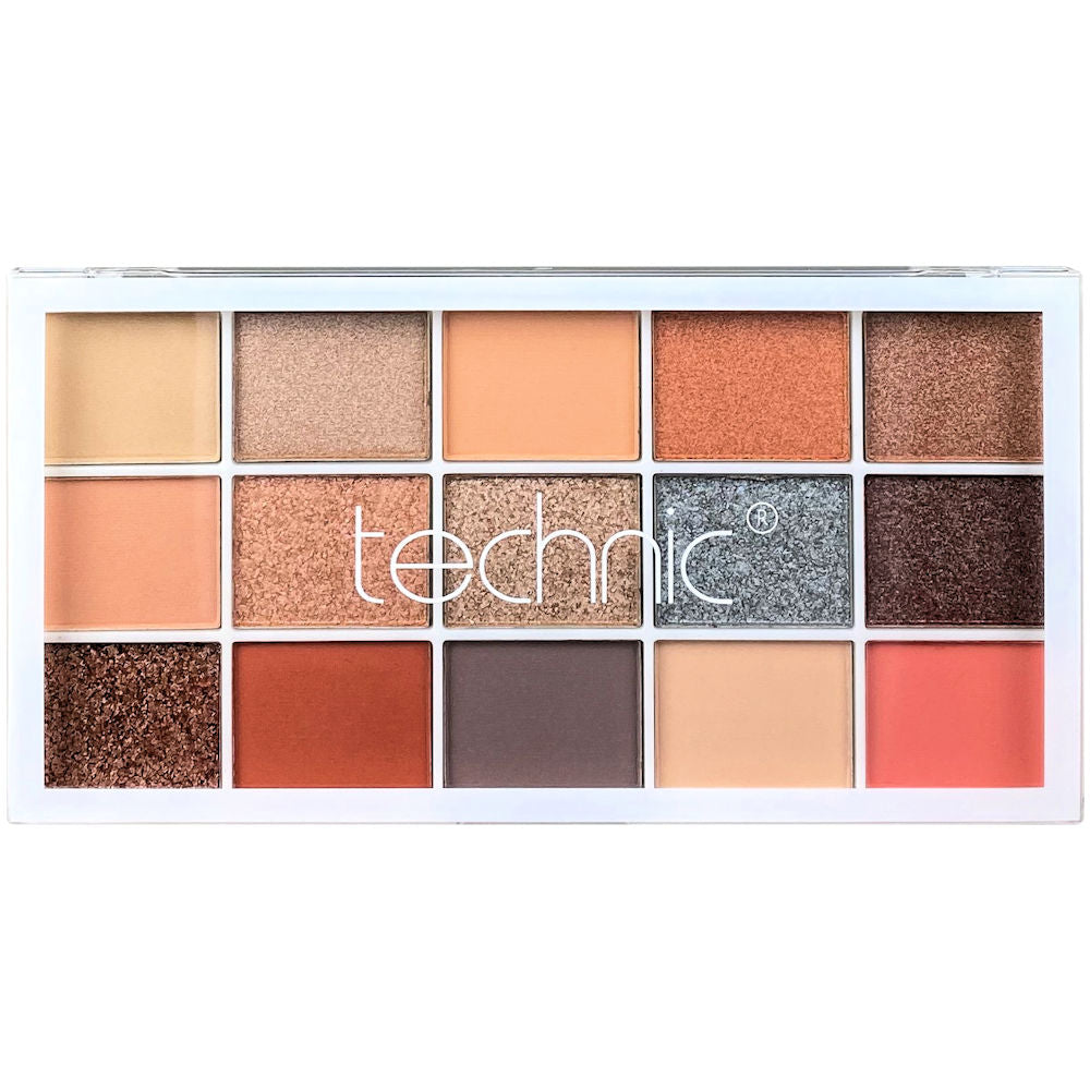 Technic Cosmetics 15 Colour Pressed Pigment Eyeshadow Palette - Y2K