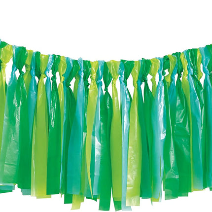 Blue & Green Plastic Fringe Photo Backdrop Kit