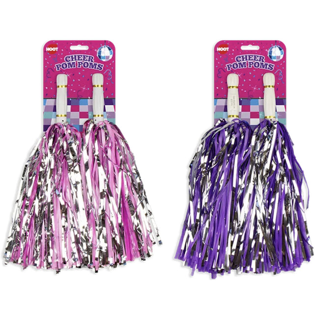 Kids Tinsel Cheerleader Pom Poms