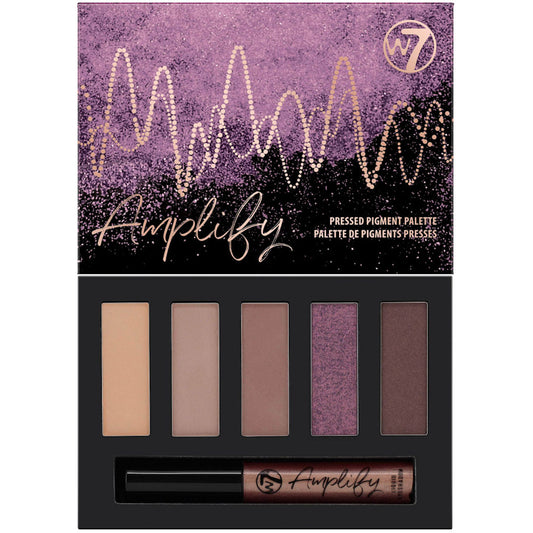 W7 Cosmetics 5 Colour Matte Shimmer Amplify Eyeshadow Palette - Unmistakable