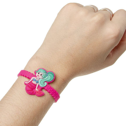 Adjustable Mermaid Rubber Bracelets - 6 Pack