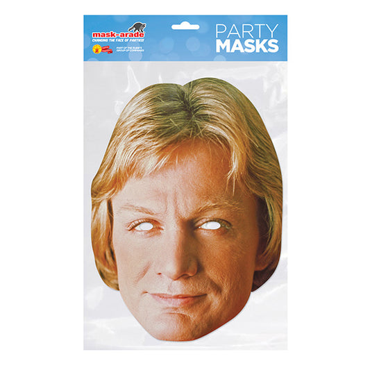 Claude Francois Party Mask – Full Face Cardboard Mask Eye Cut-Outs Parties