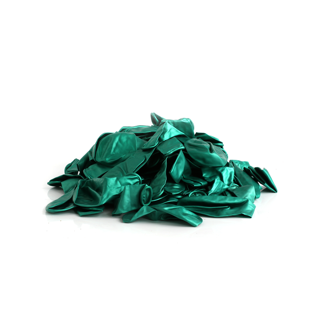 Metallic Green 7" Latex Balloons – 100 Pack