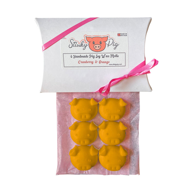6 Pack Wax Melt Pigs - Cranberry & Orange