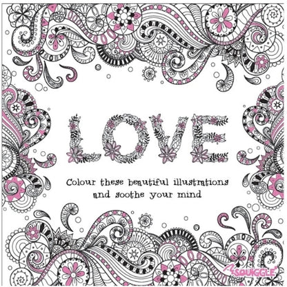 Peace Love Advanced Colouring Book - Assorted