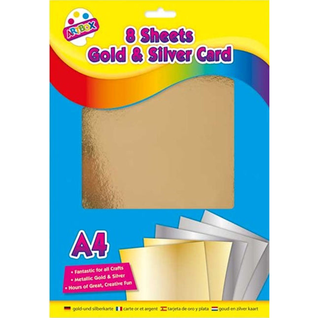 8 Gold & Silver A4 Card Sheets