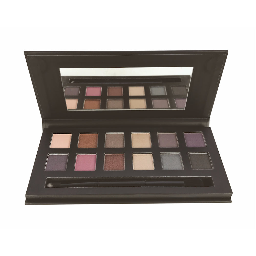 Technic Cosmetics 12 Colour Eyeshadow Palette After Midnight - Rich Pigmented Long-Lasting Blendable Shades Professional Makeup