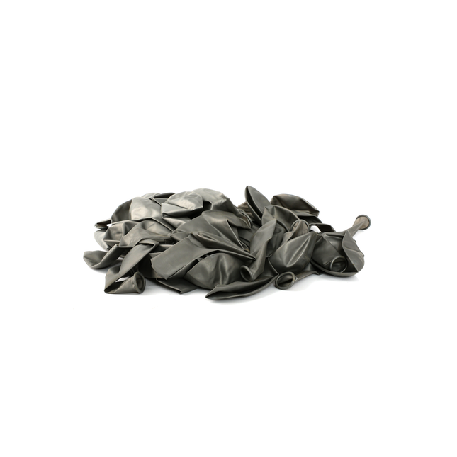 Pearlised Silver 12" Latex Balloons – 50 Pack