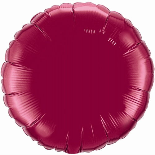 Foil Round Balloon - Burgundy