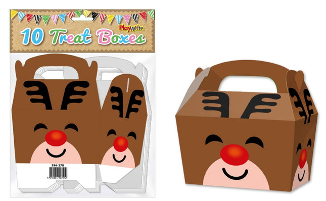 Reindeer Treat Boxes - 10 Pack