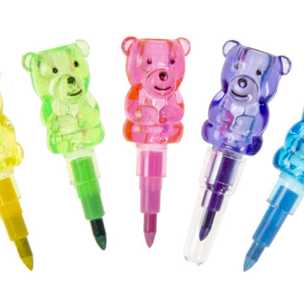 Bear Animal Swap Point Colouring Crayons - 5 Pack