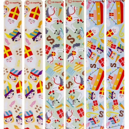 Sinterklass Slap Bracelets - 6 Pack