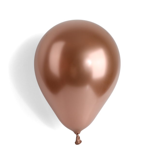 Metallic Rose Gold 12" Latex Balloons – 50 Pack