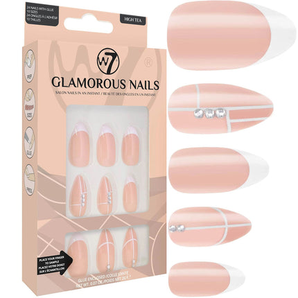 W7 Cosmetics Glamorous False Nails - High Tea