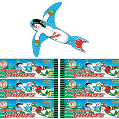 6 Christmas Santa & Snowmen Gliders