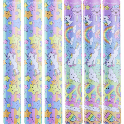 Unicorn Slap Bracelets - 6 Pack