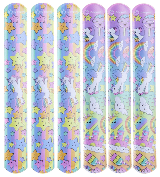 Unicorn Slap Bracelets - 6 Pack