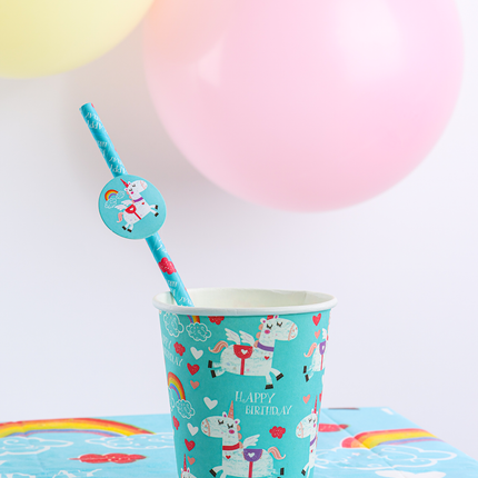 Unicorn Paper Straws - 20 Pack