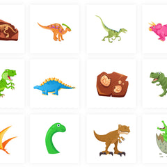 Dinosaur Temporary Tattoos - 12 Pack