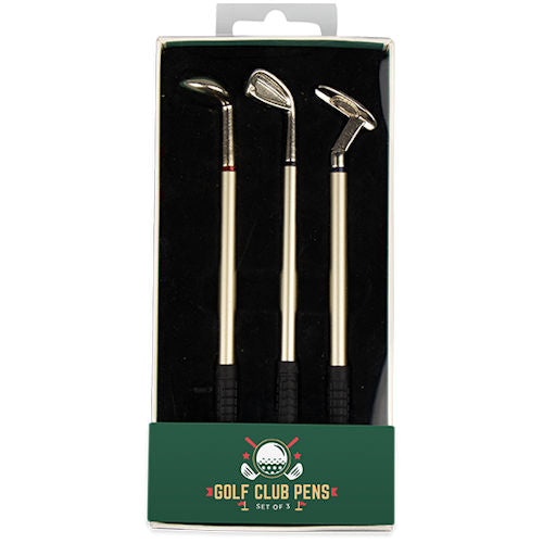 Miniature Golf Club Pen Set - 3 Pack Fun Functional Novelty Pens Golf Enthusiasts