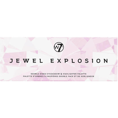 W7 Cosmetics Jewel Explosion Eyeshadow and Highlighter Palette - Vibrant Colours Shimmery and Matte Blendable Long Lasting