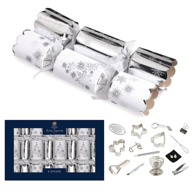 Tom Smith Silver Deluxe 14 Inch Crackers - 8 Pack