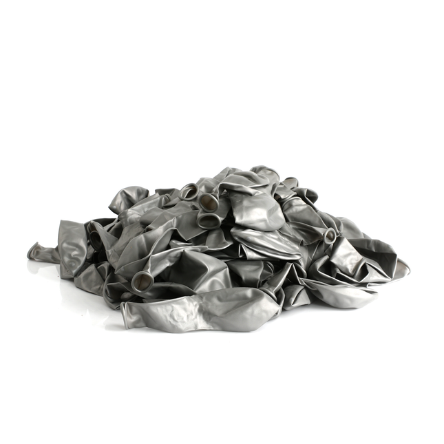 Pearlised Silver 7" Latex Balloons – 100 Pack