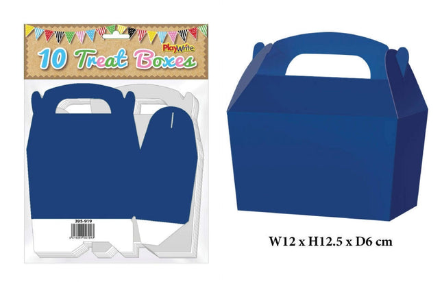 Navy Blue Treat Boxes - 10 Pack