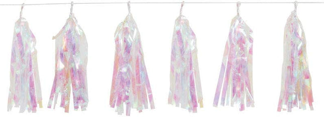 Iridescent Foil Tassel Garland - 9ft