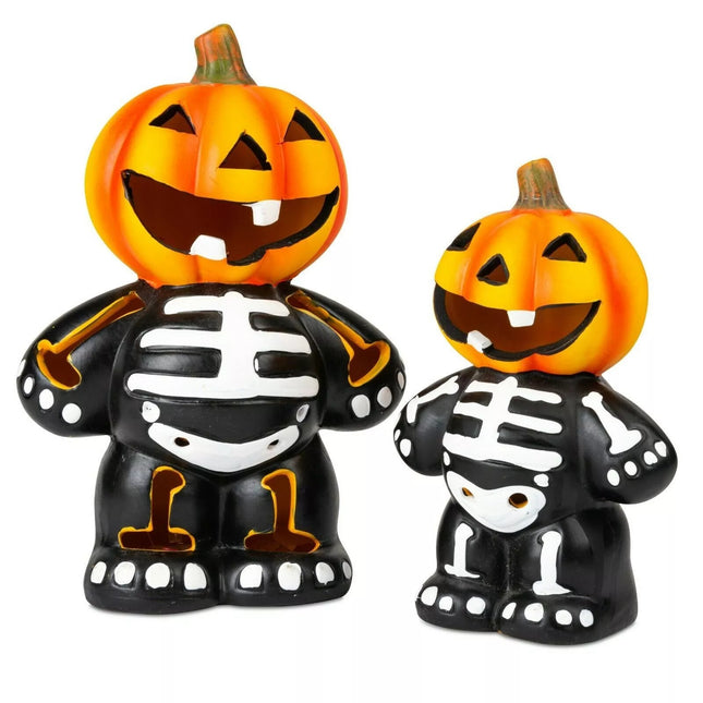 Flashing LED Halloween Skeletons - 2 Pack