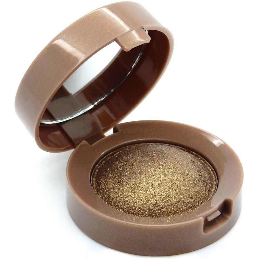 W7 Cosmetics Baked Eyeshadow Gold Dust - Shimmer Compact With Mirror Glitter Highly Pigmented