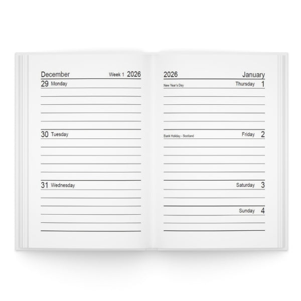 A6 Week To View Colour Block Diary - Assorted