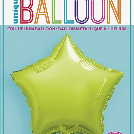 Lime Green 18" Star Foil Balloon