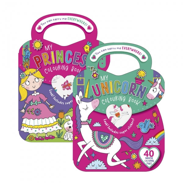 Princess/Unicorn Colouring & Sticker Bag Book