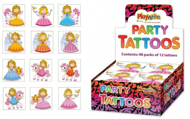 Princess Tattoos - 12 Pack