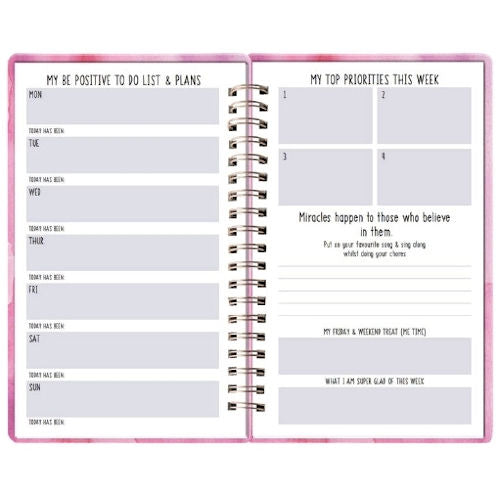 A5 Undated Premium Wellness Planner - Assorted