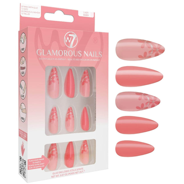 W7 Cosmetics Glamorous False Nails - Lazy Daisy
