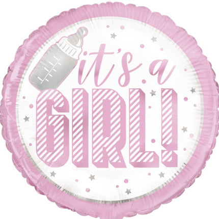 It's A Girl 18" Round Foil Balloon