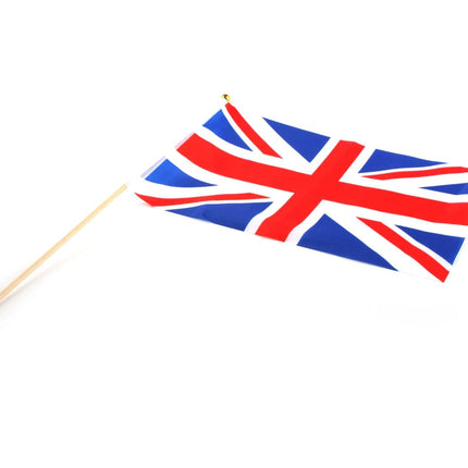 Wooden Union Jack Hand Flags - 10 Flags