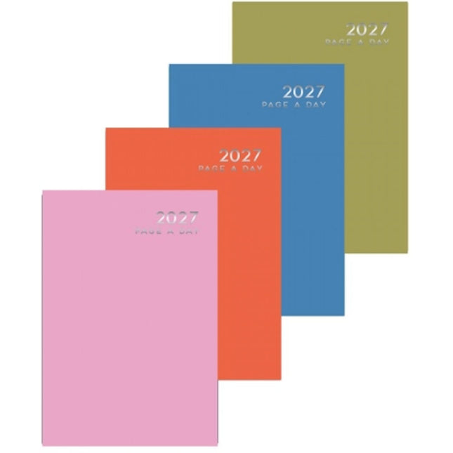 2027 A6 Page a Day Colour Block Diary (Assorted)