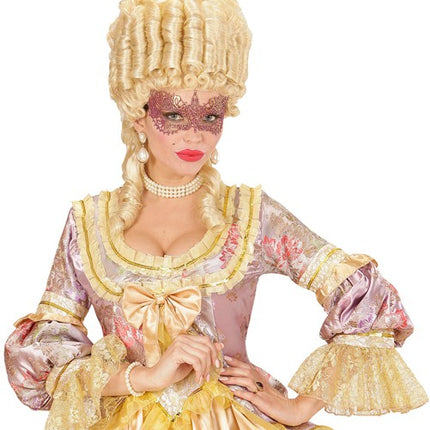 Adult Metallic  Lace Mask - Purple