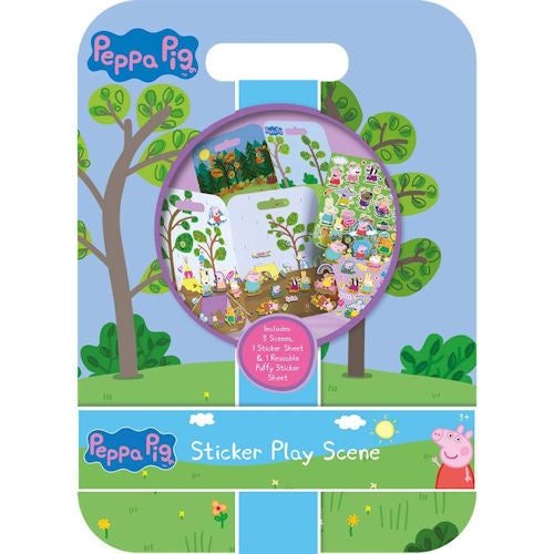 Peppa Pig Sticker Play Scene - Engaging Scenes Sticker Sheet Reusable Puffy Sticker Sheet