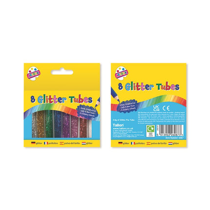 8 Craft Glitter Tubes