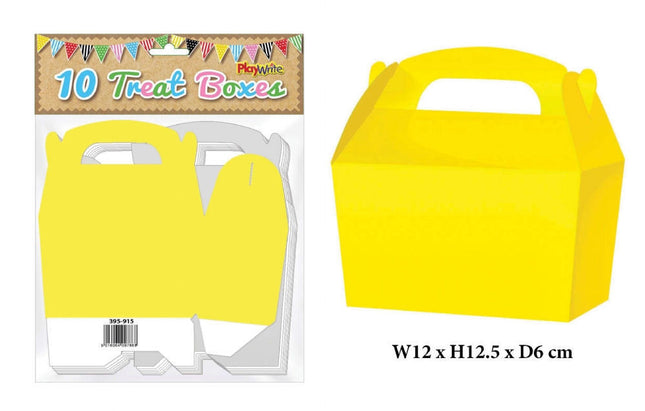Yellow Treat Boxes - 10 Pack